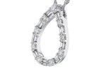 Allison Kaufman Baguette Diamond Necklace in 14K White Gold, 0.65 ctw, alternate view