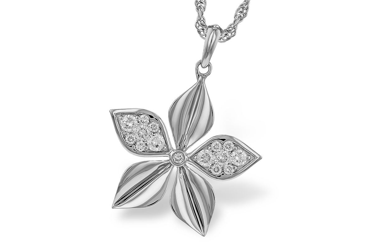 Allison Kaufman Diamond Necklace in 14K White Gold, 0.32 ctw (N8712)