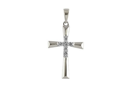 Allison Kaufman Diamond Pendant in 14K White Gold, 0.09 ctw