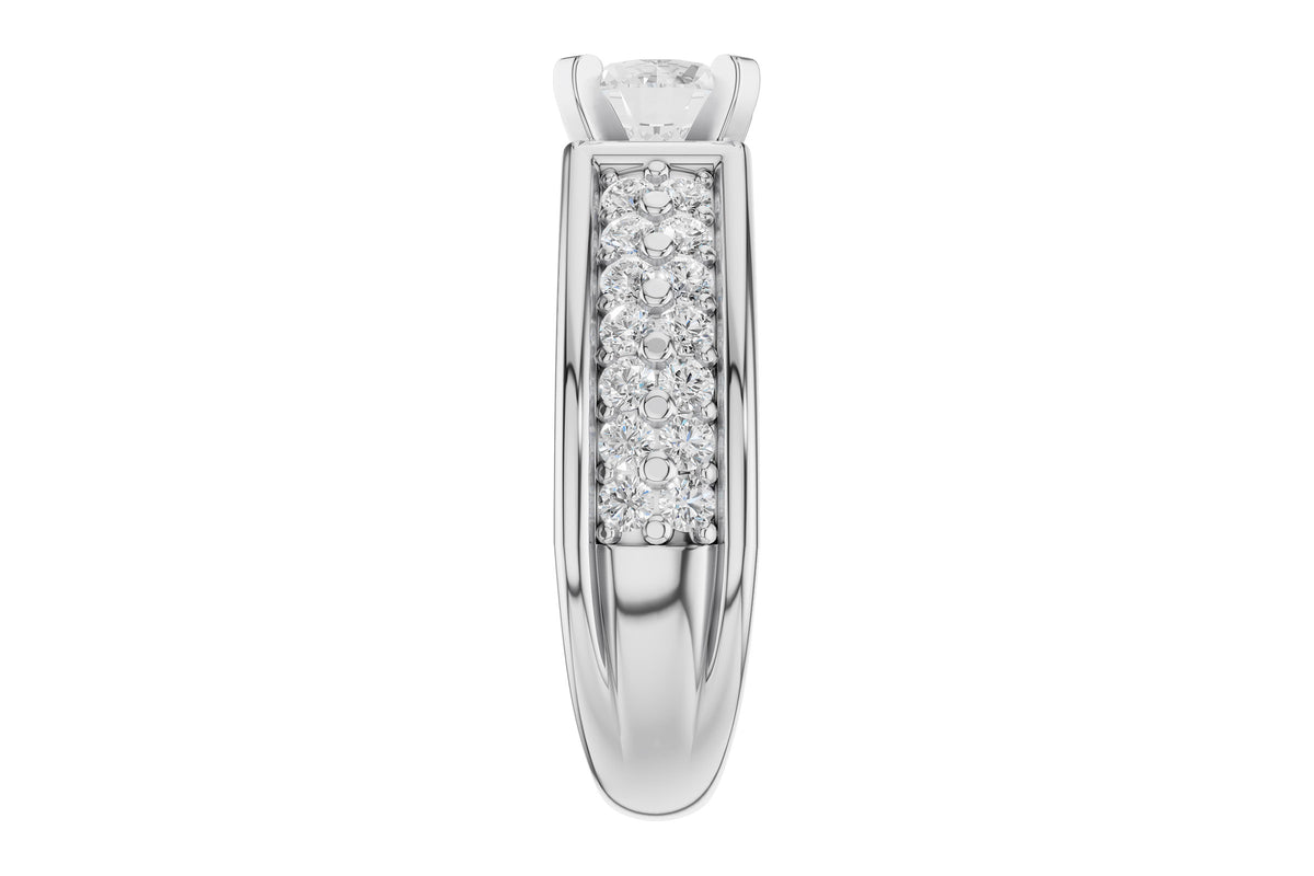 Allison Kaufman Diamond Engagement Ring Semi-Mount in 14K White Gold, 0.70 ctw, alternate view