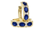 Allison Kaufman Sapphire & Diamond Earrings in 14K Yellow Gold, 1.55 ctw, alternate view