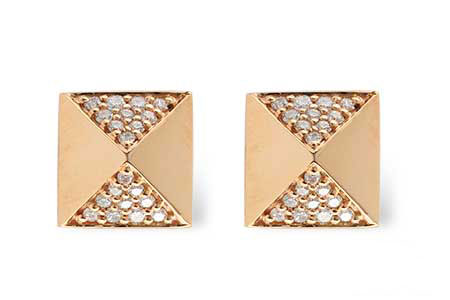 Allison Kaufman Diamond Earrings in 14K Rose Gold, 0.14 ctw