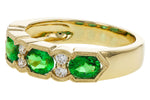 Allison Kaufman Emerald & Diamond Wedding Band in 14K Yellow Gold, 1.38 ctw, alternate view