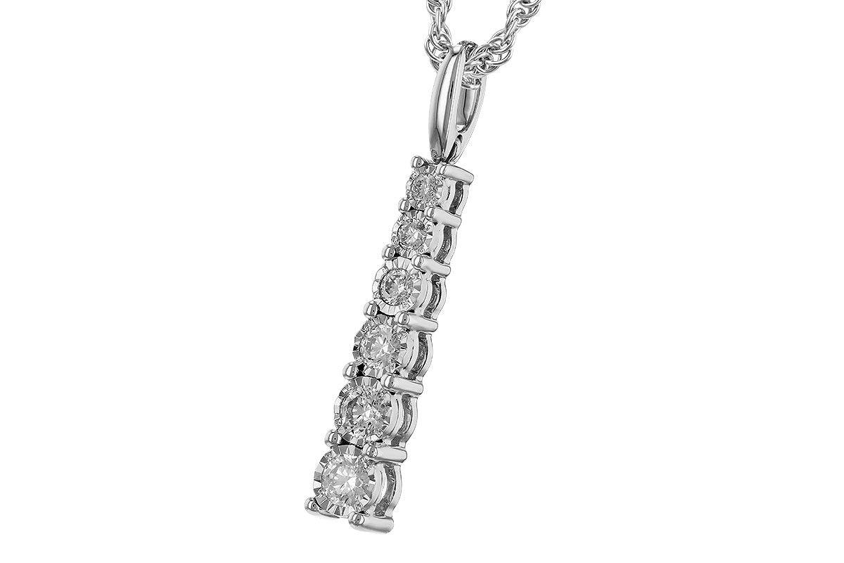 Allison Kaufman Diamond Necklace in 14K White Gold, 0.25 ctw (N8513), alternate view