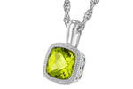 Allison Kaufman Peridot Necklace in 14K White Gold, 0.95 ctw, alternate view