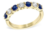 Allison Kaufman Sapphire & Diamond Wedding Band in 14K Yellow Gold, 1.00 ctw (WR123-1)