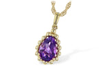 Allison Kaufman Amethyst Necklace in 14K Yellow Gold, 1.06 ctw
