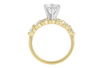 Allison Kaufman Diamond Engagement Ring Semi-Mount in 14K Yellow Gold, 0.85 ctw, alternate view