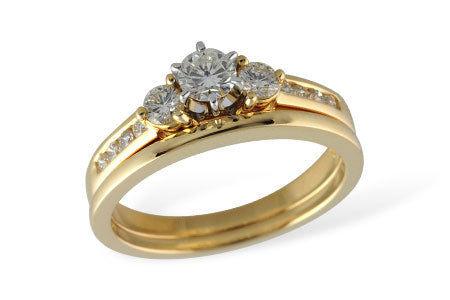 Allison Kaufman Diamond Bridal Set in 14K Yellow Gold, 0.50 ctw (S7933)