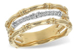 Allison Kaufman Diamond Wedding Band in 14K Yellow & White Gold, 0.12 ctw