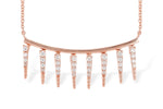 Allison Kaufman Diamond Necklace in 14K Rose Gold, 0.25 ctw (N8182)