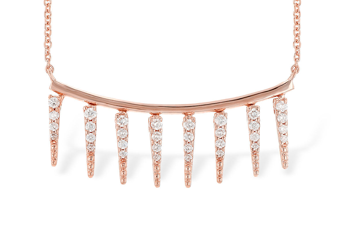 Allison Kaufman Diamond Necklace in 14K Rose Gold, 0.25 ctw (N8182)