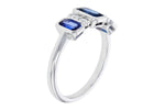 Allison Kaufman Sapphire & Diamond Ring in 14K White Gold, 1.57 ctw, alternate view