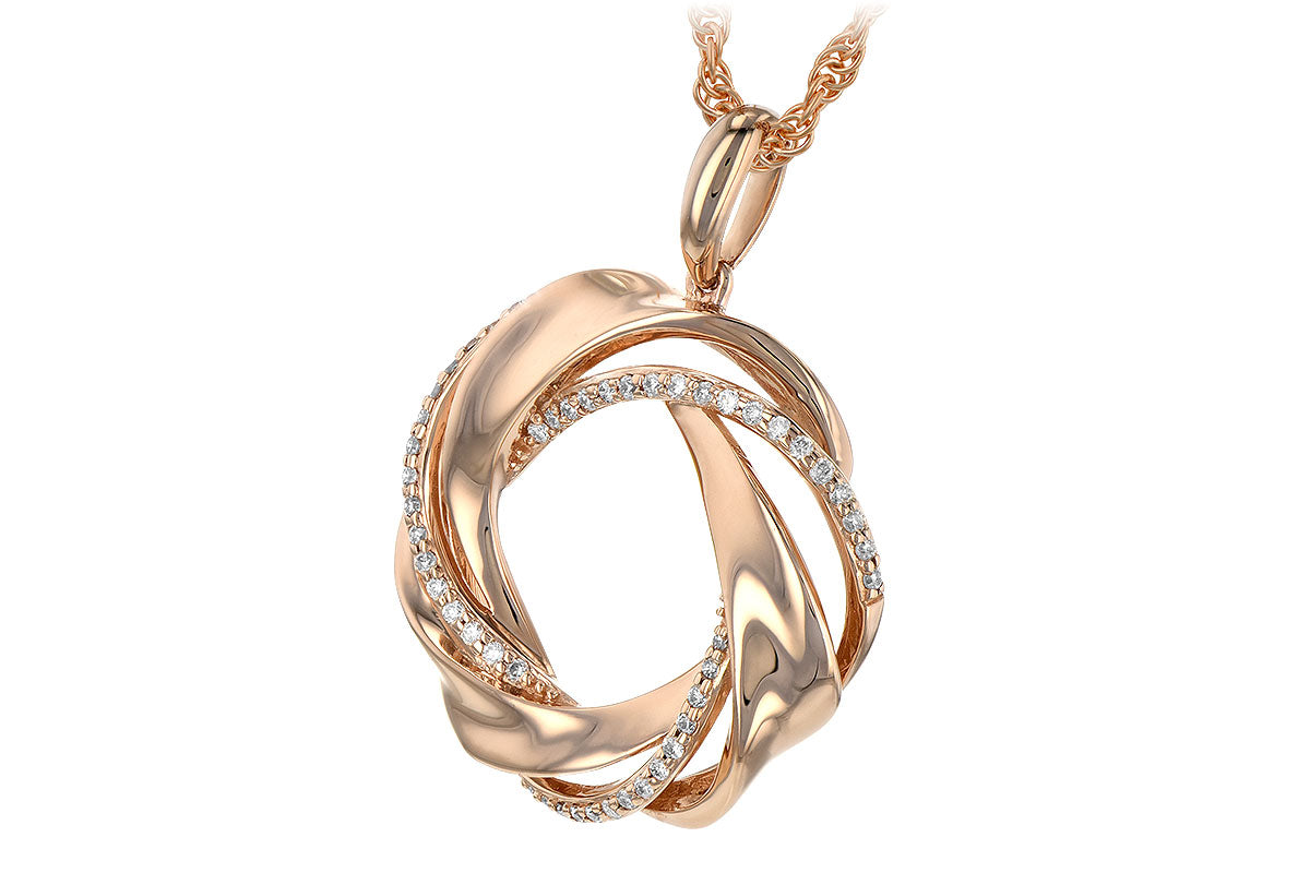 Allison Kaufman Diamond Necklace in 14K Rose Gold, 0.19 ctw (N8061), alternate view