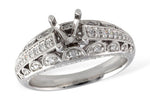 Allison Kaufman Diamond Engagement Ring Semi-Mount in 14K White Gold, 0.19 ctw (L7508)