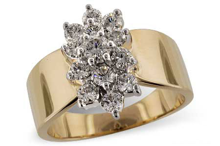 Allison Kaufman Diamond Ring in 14K Yellow Gold, 0.90 ctw (D4602)