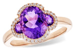 Allison Kaufman Amethyst & Diamond Ring in 14K Rose Gold, 2.60 ctw