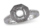 Allison Kaufman Diamond Engagement Ring Semi-Mount in 14K White Gold, 0.27 ctw (L7316)