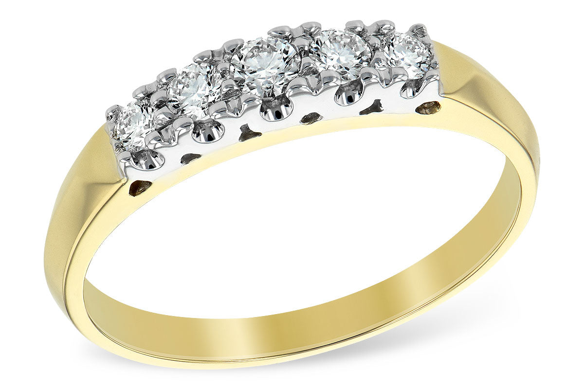 Allison Kaufman Diamond Wedding Band in 14K Yellow Gold, 0.25 ctw (WR062-25)