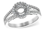 Allison Kaufman Diamond Engagement Ring Semi-Mount in 14K White Gold, 0.29 ctw