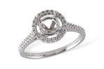 Allison Kaufman Diamond Engagement Ring Semi-Mount in 14K White Gold, 0.25 ctw (LR126-25)