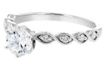 Allison Kaufman Diamond Engagement Ring Semi-Mount in 14K White Gold, 0.11 ctw (L7742), alternate view