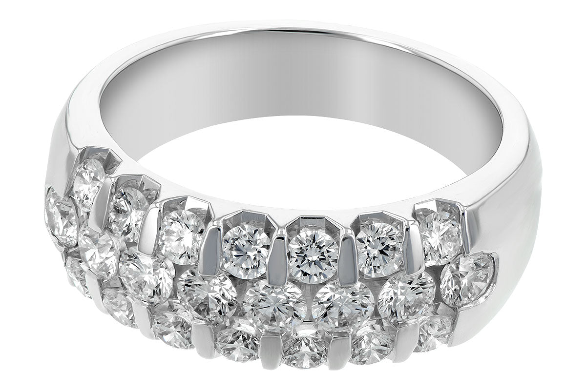Allison Kaufman Diamond Wedding Band in 14K White Gold, 1.30 ctw, alternate view