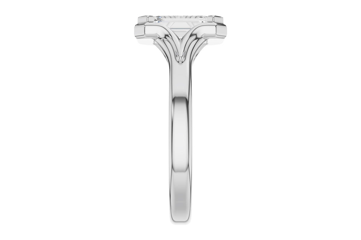 Allison Kaufman Engagement Ring Semi-Mount in 14K White Gold (L7927), alternate view