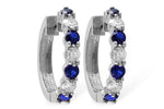 Allison Kaufman Sapphire & Diamond Earrings in 14K White Gold, 2.08 ctw
