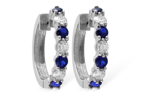 Allison Kaufman Sapphire & Diamond Earrings in 14K White Gold, 2.08 ctw