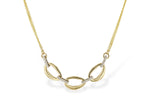 Allison Kaufman Diamond Necklace in 14K Yellow & White Gold, 0.25 ctw (N8560)