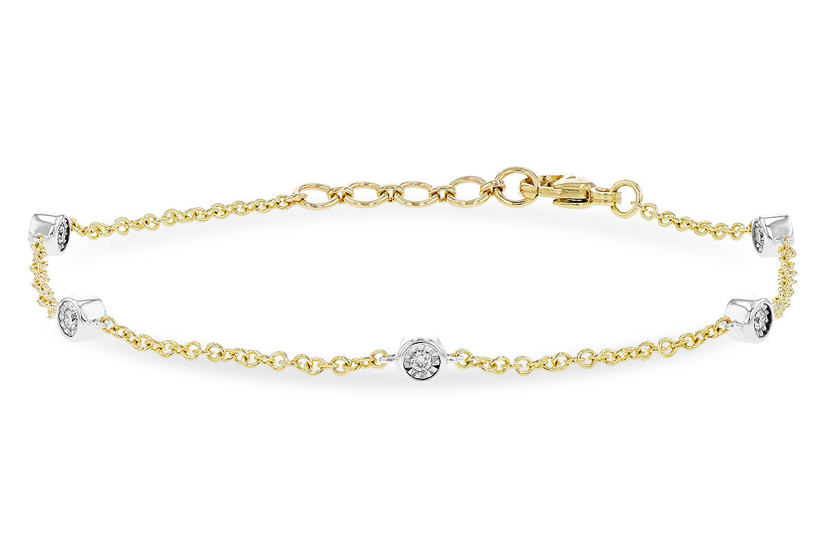 Allison Kaufman Diamond Bracelet in 14K Yellow & White Gold, 0.15 ctw