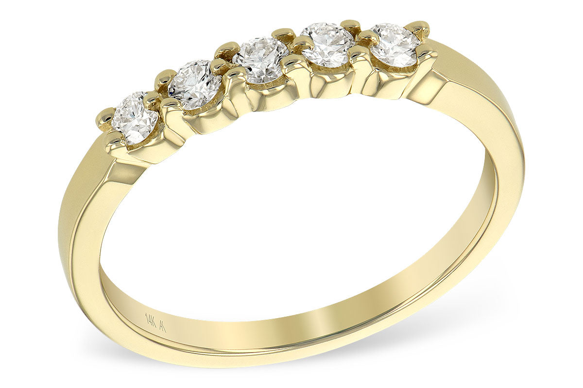 Allison Kaufman Diamond Wedding Band in 14K Yellow Gold, 0.25 ctw (WR125-25)