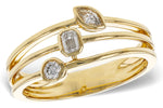 Allison Kaufman Fancy-Cut Diamond Ring in 14K Yellow Gold, 0.24 ctw