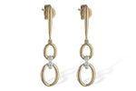 Allison Kaufman Diamond Earrings in 14K Yellow Gold, 0.03 ctw (E1970)