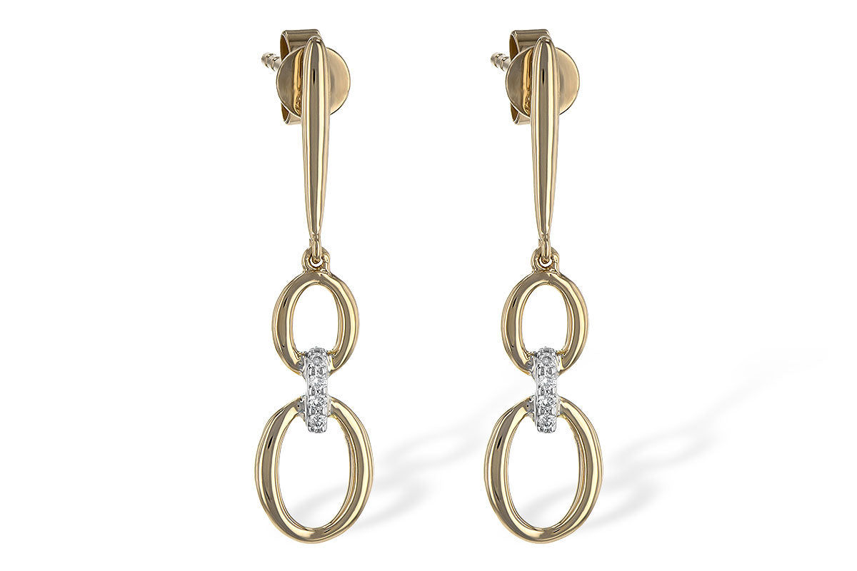 Allison Kaufman Diamond Earrings in 14K Yellow Gold, 0.03 ctw (E1970)
