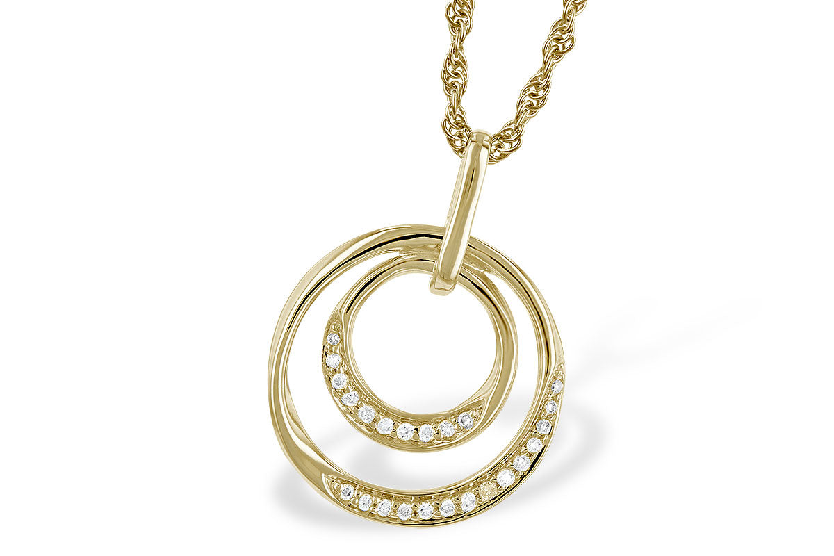 Allison Kaufman Diamond Necklace in 14K Yellow Gold, 0.11 ctw (N8040)
