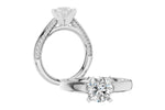 Allison Kaufman Diamond Engagement Ring Semi-Mount in 14K White Gold, 0.28 ctw, alternate view