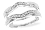 Allison Kaufman Diamond Ring Guard in 14K White Gold, 0.19 ctw (W2001)