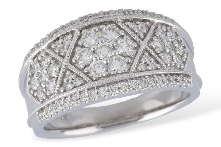 Allison Kaufman Diamond Wedding Band in 14K White Gold, 0.75 ctw (W2181)