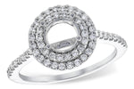 Allison Kaufman Diamond Engagement Ring Semi-Mount in 14K White Gold, 0.40 ctw (L7802)
