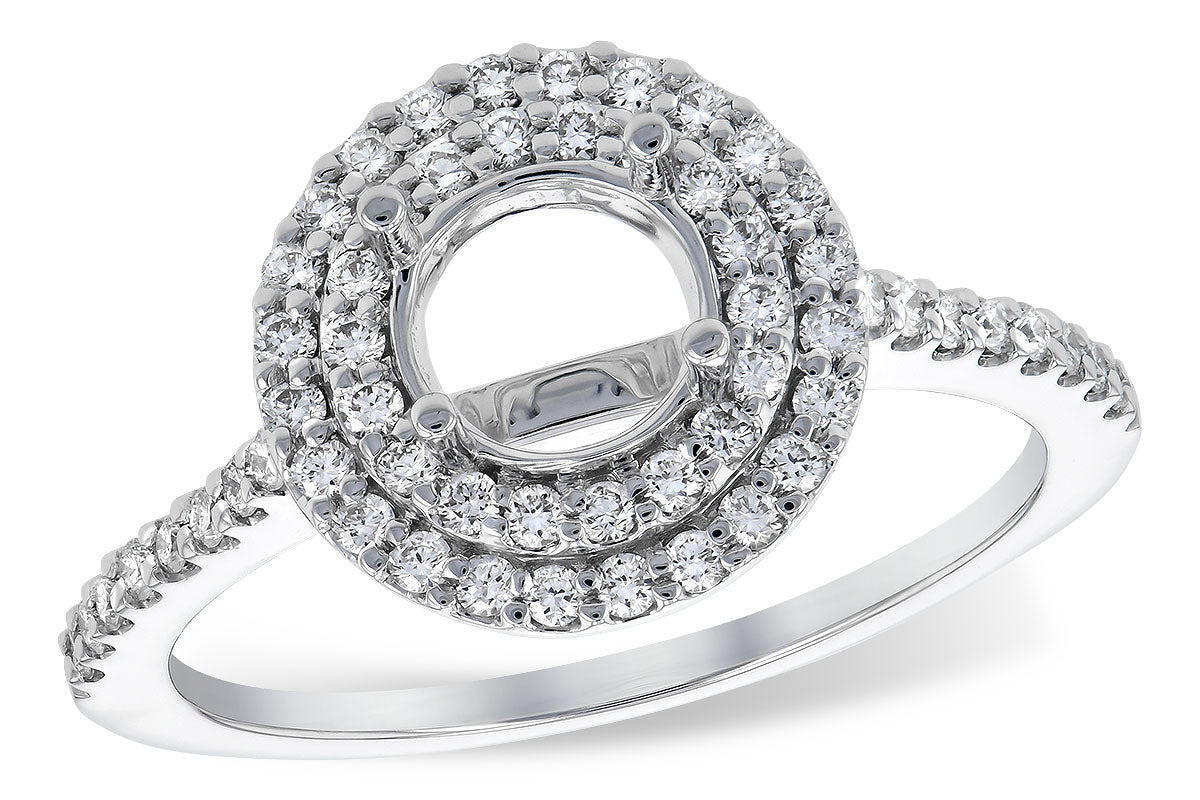 Allison Kaufman Diamond Engagement Ring Semi-Mount in 14K White Gold, 0.40 ctw (L7802)