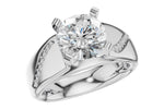 Allison Kaufman Diamond Engagement Ring Semi-Mount in 14K White Gold, 0.08 ctw (L7958)