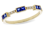 Allison Kaufman Sapphire & Diamond Wedding Band in 14K Yellow Gold, 0.43 ctw (W2651)