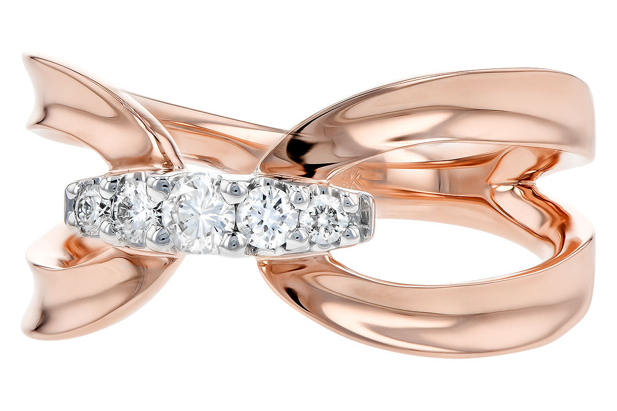 Allison Kaufman Diamond Ring in 14K Rose Gold, 0.20 ctw (D5820), alternate view