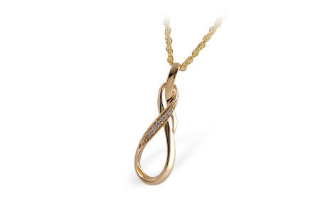 Allison Kaufman Diamond Necklace in 14K Yellow Gold, 0.03 ctw (N7435)