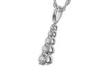 Allison Kaufman Diamond Necklace in 14K White Gold, 0.25 ctw (N8691), alternate view