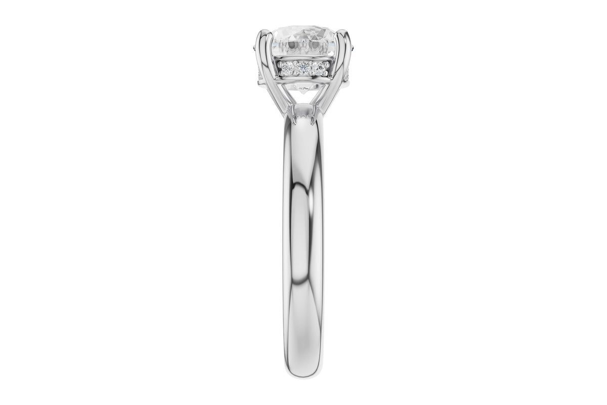 Allison Kaufman Diamond Engagement Ring Semi-Mount in 14K White Gold, 0.06 ctw (L7947), alternate view