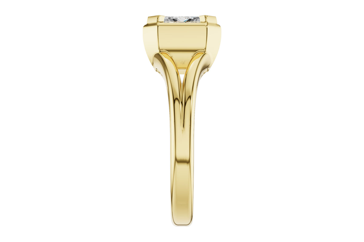 Allison Kaufman Engagement Ring Semi-Mount in 14K Yellow Gold (L7928), alternate view