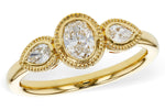 Allison Kaufman Fancy-Cut Diamond Ring in 14K Yellow Gold, 0.60 ctw